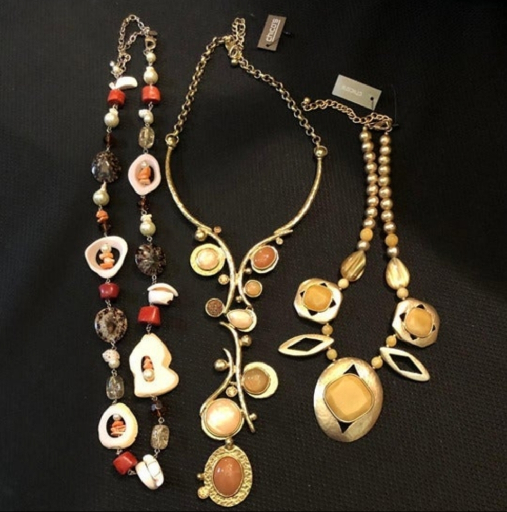 🔴SOLD🔴Bundle of 3 Chico's Necklaces lot#6 - Picture 1 of 7